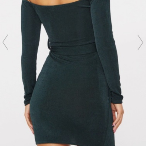 PLT Sweetheart Tie Waist Bodycon Wrap Dress (US12) - Picture 2 of 3